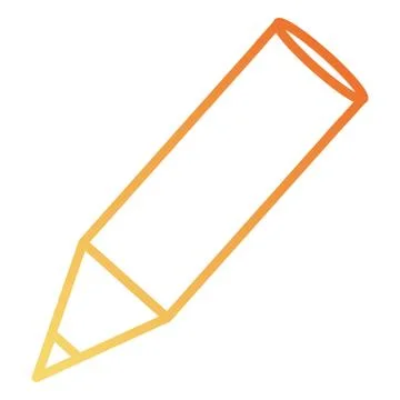 Pencil graphite supply isolated icon Stock Illustration