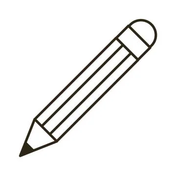 Pencil graphite supply isolated icon Stock Illustration