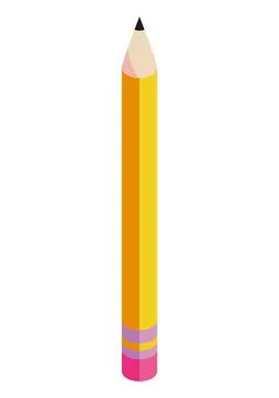 Pencil graphite supply isometric Stock Illustration
