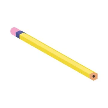Pencil graphite supply isometric Stock Illustration