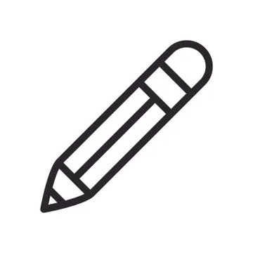 Pencil graphite supply line style icon Stock Illustration