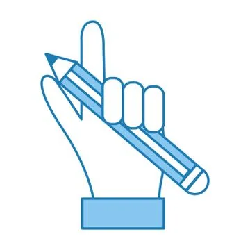 Pencil hand holding 스톡 일러스트