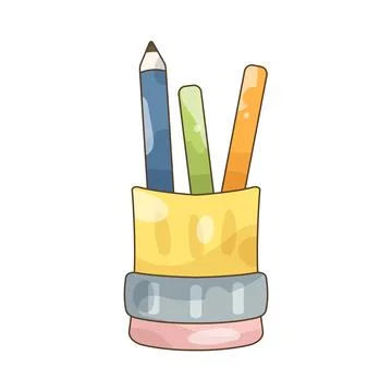 Pencil holder Stock Illustration