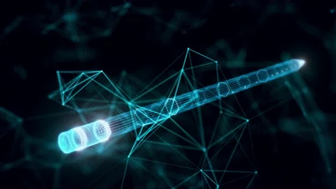 Pencil hologram Close up Stock Footage 155240746