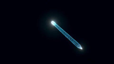 Pencil hologram Rotating Stock Footage 155240098