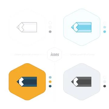 Pencil icon 4 design 스톡 일러스트
