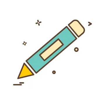 Pencil icon design vector Stock Illustration