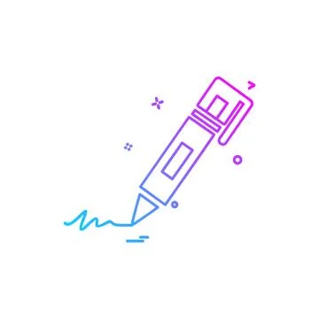 Pencil icon design vector 스톡 일러스트