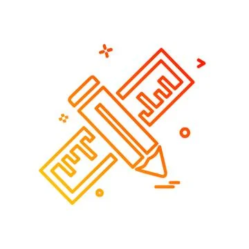 Pencil icon design vector Stock Illustration