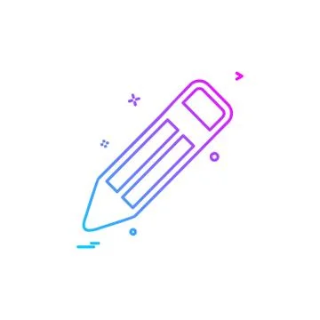 Pencil icon design vector Illustrazione stock