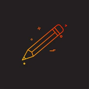 Pencil icon design vector Stockillustratie