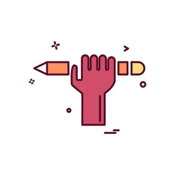 Pencil icon design vector Stock Illustration