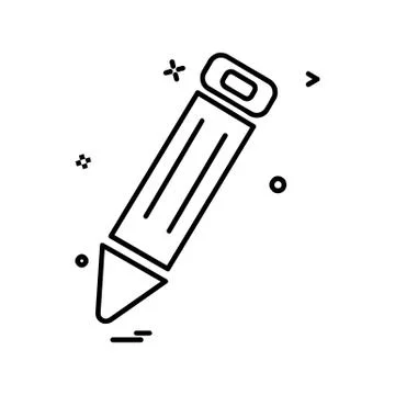 Pencil icon design vector Stock Illustration