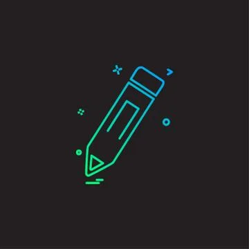 Pencil icon design vector Stockillustratie