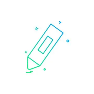 Pencil icon design vector Stock Illustration