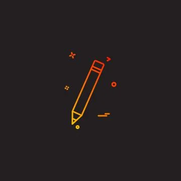 Pencil icon design vector Stockillustratie
