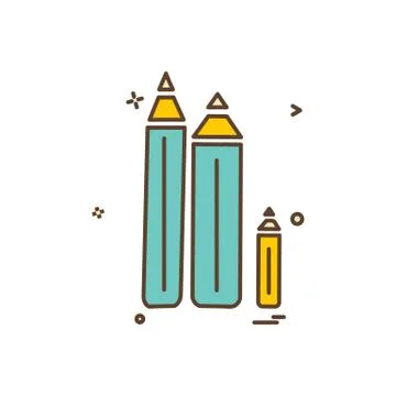 Pencil icon design vector Stockillustratie
