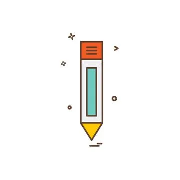 Pencil icon design vector Stock Illustration