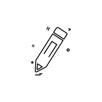 Pencil icon design vector イラスト素材