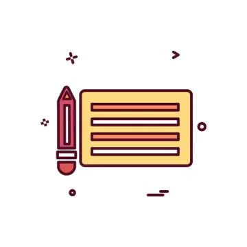 Pencil icon design vector Stock Illustration