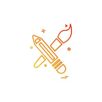 Pencil icon design vector イラスト素材