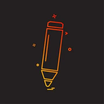 Pencil icon design vector Illustrazione stock