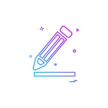 Pencil icon design vector Stock Illustration