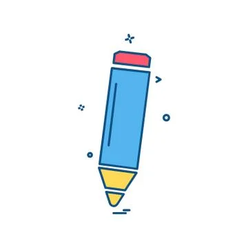 Pencil icon design vector Stockillustratie
