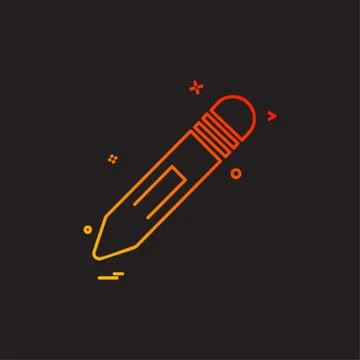 Pencil icon design vector イラスト素材