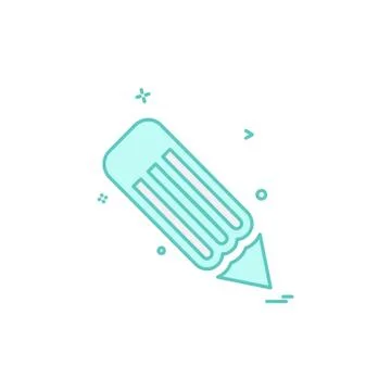 Pencil icon design vector 库存插图
