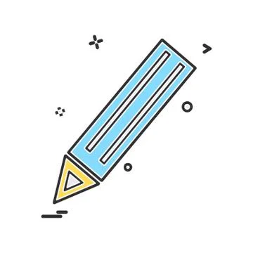 Pencil icon design vector Stock Illustration