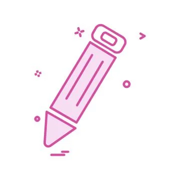 Pencil icon design vector 库存插图