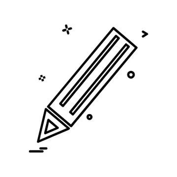 Pencil icon design vector Stock Illustration