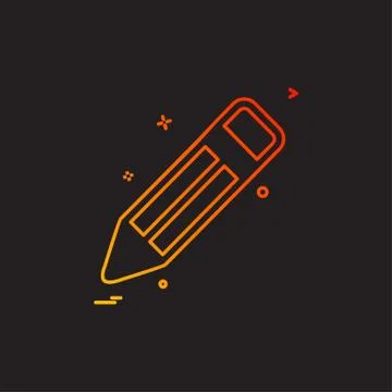 Pencil icon design vector Stock Illustration