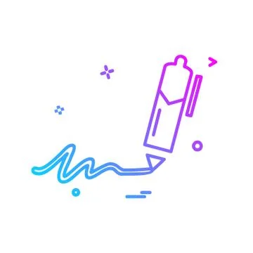 Pencil icon design vector イラスト素材