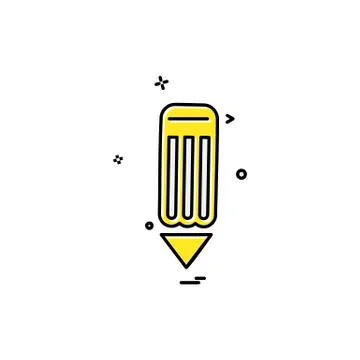 Pencil icon design vector イラスト素材