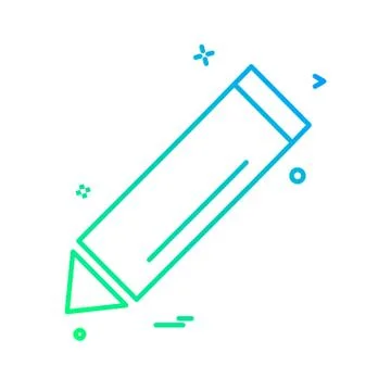 Pencil icon design vector Stock Illustration