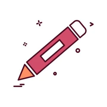 Pencil icon design vector Stock Illustration