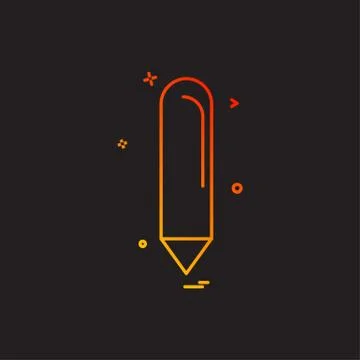 Pencil icon design vector Stock Illustration
