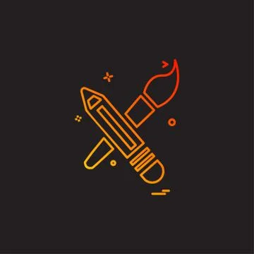 Pencil icon design vector Stock Illustration