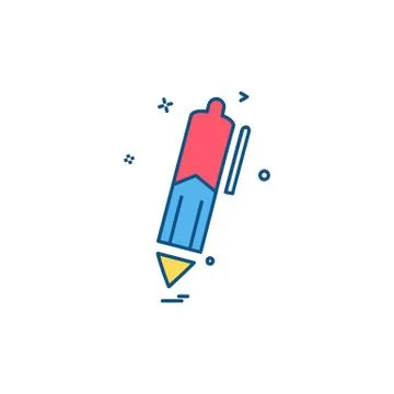 Pencil icon design vector Stock Illustration