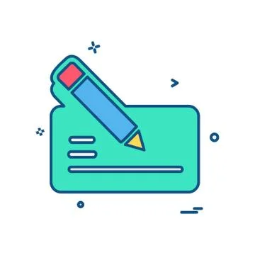 Pencil icon design vector Stock Illustration