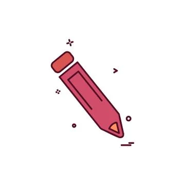 Pencil icon design vector Stock Illustration