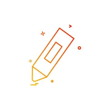 Pencil icon design vector Stock Illustration