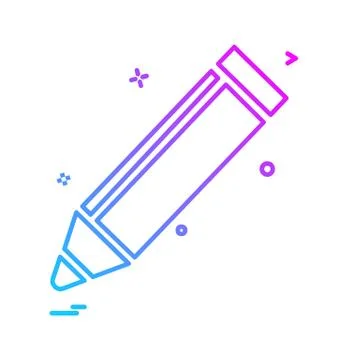 Pencil icon design vector Stock Illustration
