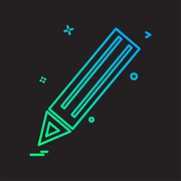 Pencil icon design vector Stock Illustration