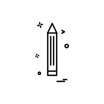 Pencil icon design vector Stock Illustration
