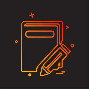 Pencil icon design vector Stock Illustration