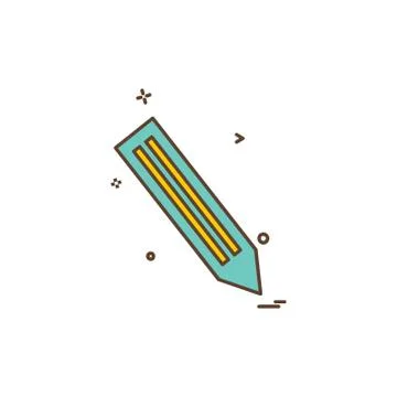 Pencil icon design vector Illustrazione stock