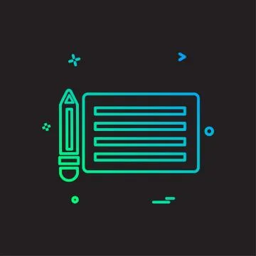 Pencil icon design vector Stock Illustration
